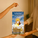 Guru Nanak Dev Ji Wooden Wall Hanging (9×18 inch)| Love Craft Gifts 