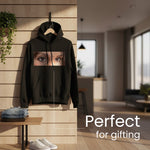 Personalized Eyes Photo Hoodie – Custom Printed Sweatshirt (All Sizes Available)