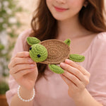 Handcrafted Crochet Turtle Coaster – Cute Handmade Table Mat & Tea Cup Holder (12 cm) | Love Craft Gifts