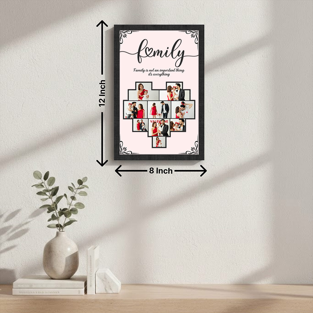 Personalized Family Photo Collage Wall Frame – Custom Family Memory Frame 8x12" | Love Craft Gifts™