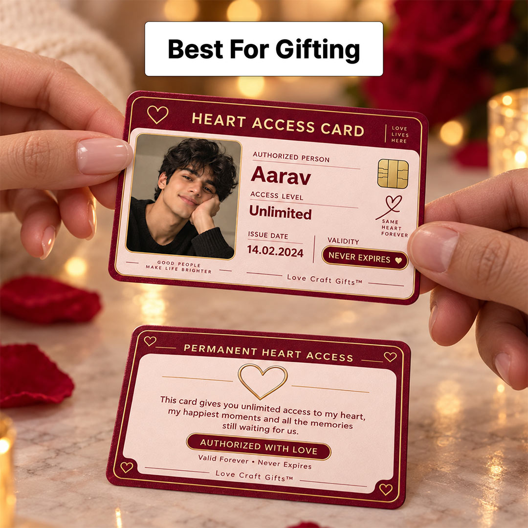 Heart Access Card Personalized Gift for Boyfriend | Love Craft Gifts™