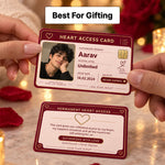 Heart Access Card Personalized Gift for Boyfriend | Love Craft Gifts™