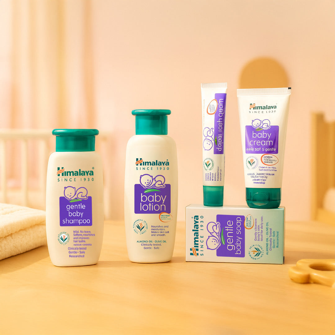 Customized Himalaya Baby Care Gift Box with Name Tag | Personalized Newborn Gift Set | Love Craft Gifts