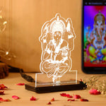 Lord Ganesha LED Car Dashboard Lamp – Premium Acrylic Ganpati Bappa Dashboard Light for Car Interior, Home Temple Decor & Spiritual Gift | LoveCraftGifts™