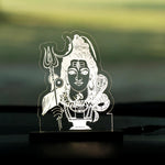 Lord Shiva LED Car Dashboard Lamp – Premium Acrylic Mahadev Dashboard Light for Car Interior, Home Temple Decor & Spiritual Gift | LoveCraftGifts™