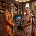 Radha Krishna Romantic Moonlight Wall Frame – Divine Love Spiritual Wall Art | Love Craft Gifts