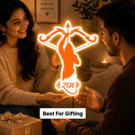 Ram Ji UV Acrylic LED Wall Decor Lamp | Spiritual Mandir & Room Decoration Gift for Family, Home & Devotees - 12x14" | Love Craft Gifts™