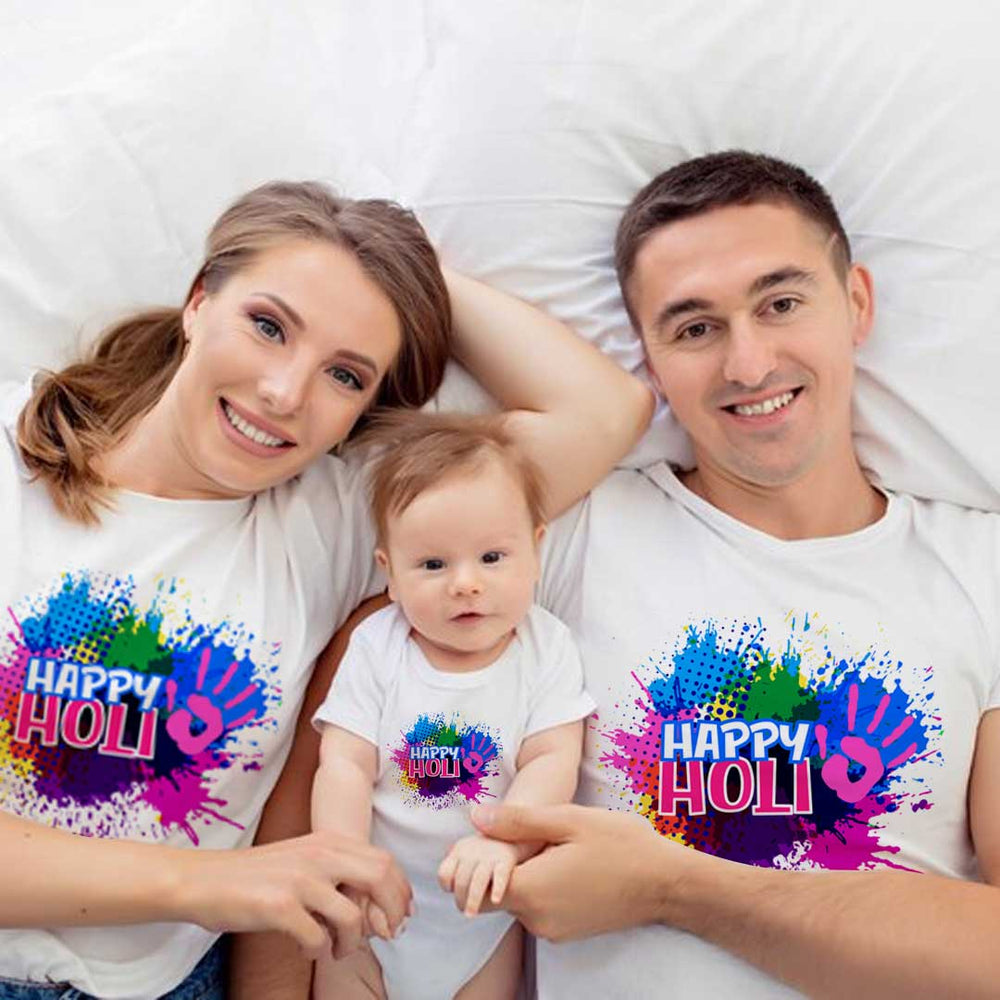 Holi Matching T-shirts for Family  Love Craft Gifts