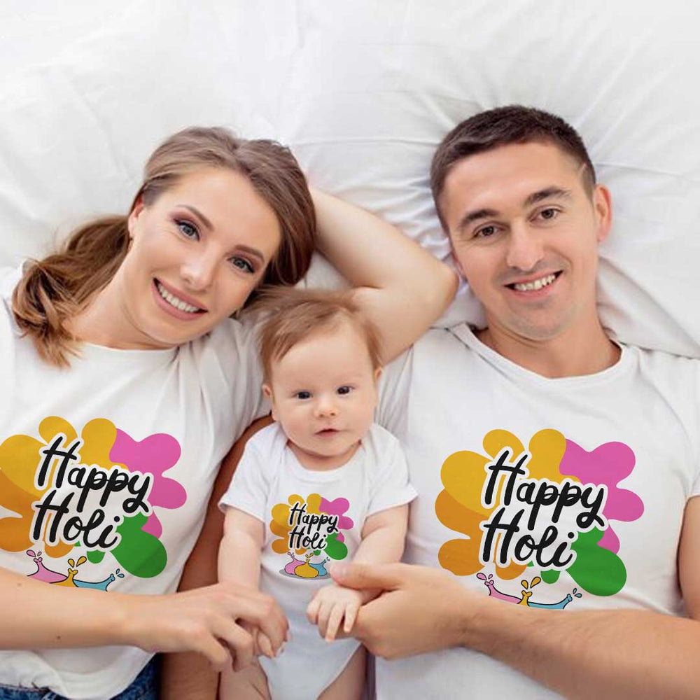 Holi Matching T-shirts for Family  Love Craft Gifts