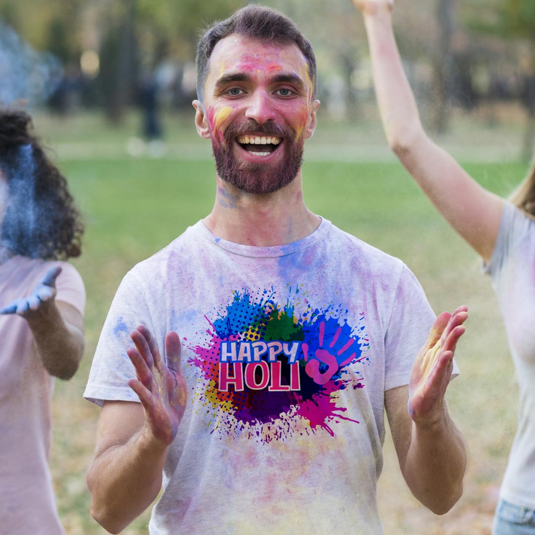 Holi Special Custom T-shirts | Love Craft Gifts