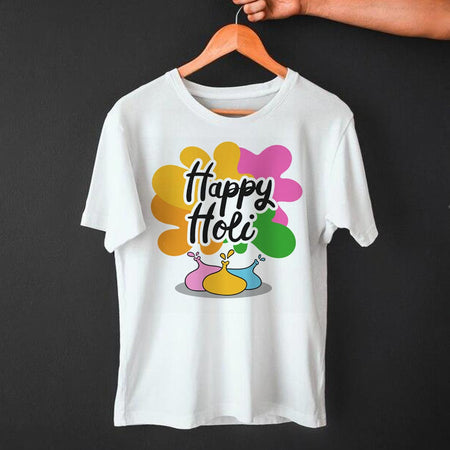 Buy Holi Special Customized T-shirts | Love Craft Gifts