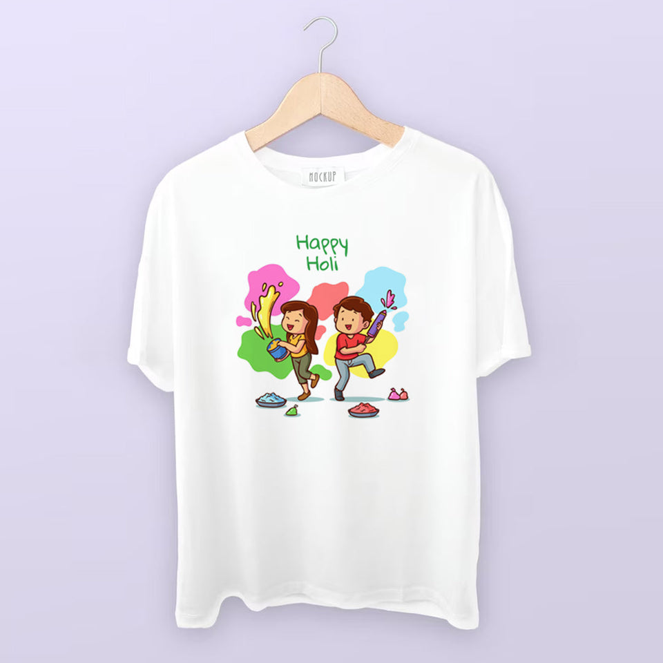 Holi Special Custom T-shirts | Love Craft Gifts