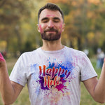 Holi Tees -White Printed Holi T-shirt | Love Craft Gifts