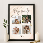 My Family 2023 Photo Collage Frame – Custom Wall Art with 4 Pictures | Love Craft Gifts