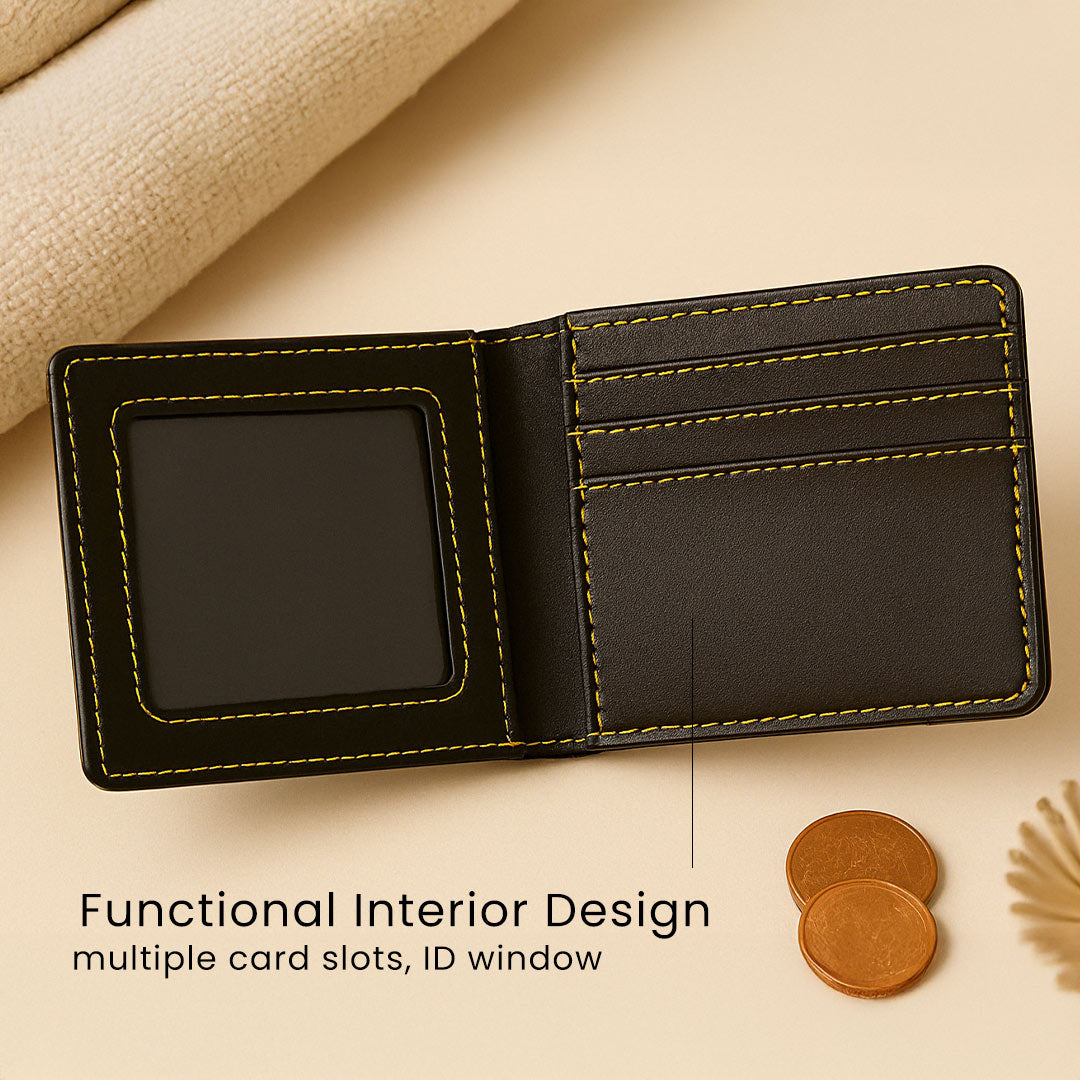 Personalized Classic Leather Wallet – Vibrant Colors | Love Craft Gifts