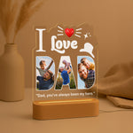 Custom LED Photo Lamp – I Love Dad Acrylic Night Light | Personalized Father’s Day Gift | Love Craft Gifts