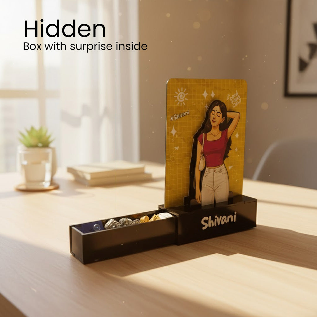 Personalized 5×8 Hidden Surprise Box with Custom Image & Name