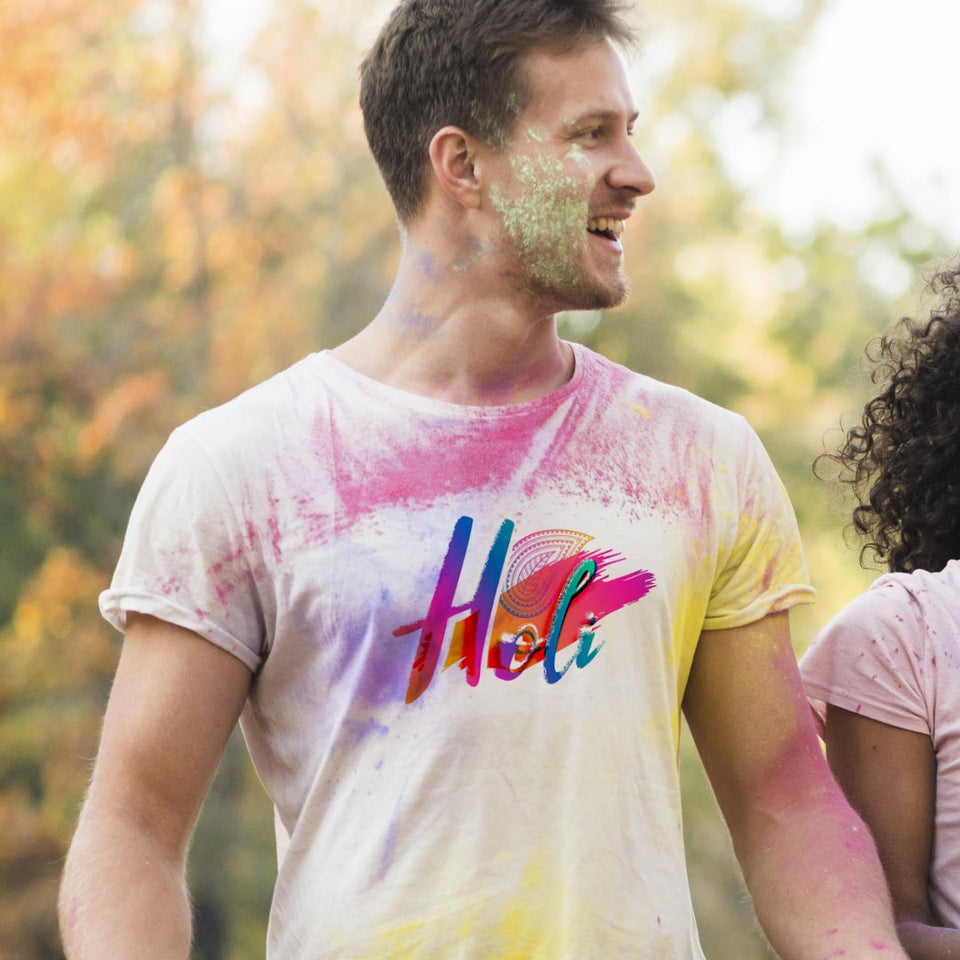 Holi Special Custom T-shirts | Love Craft Gifts