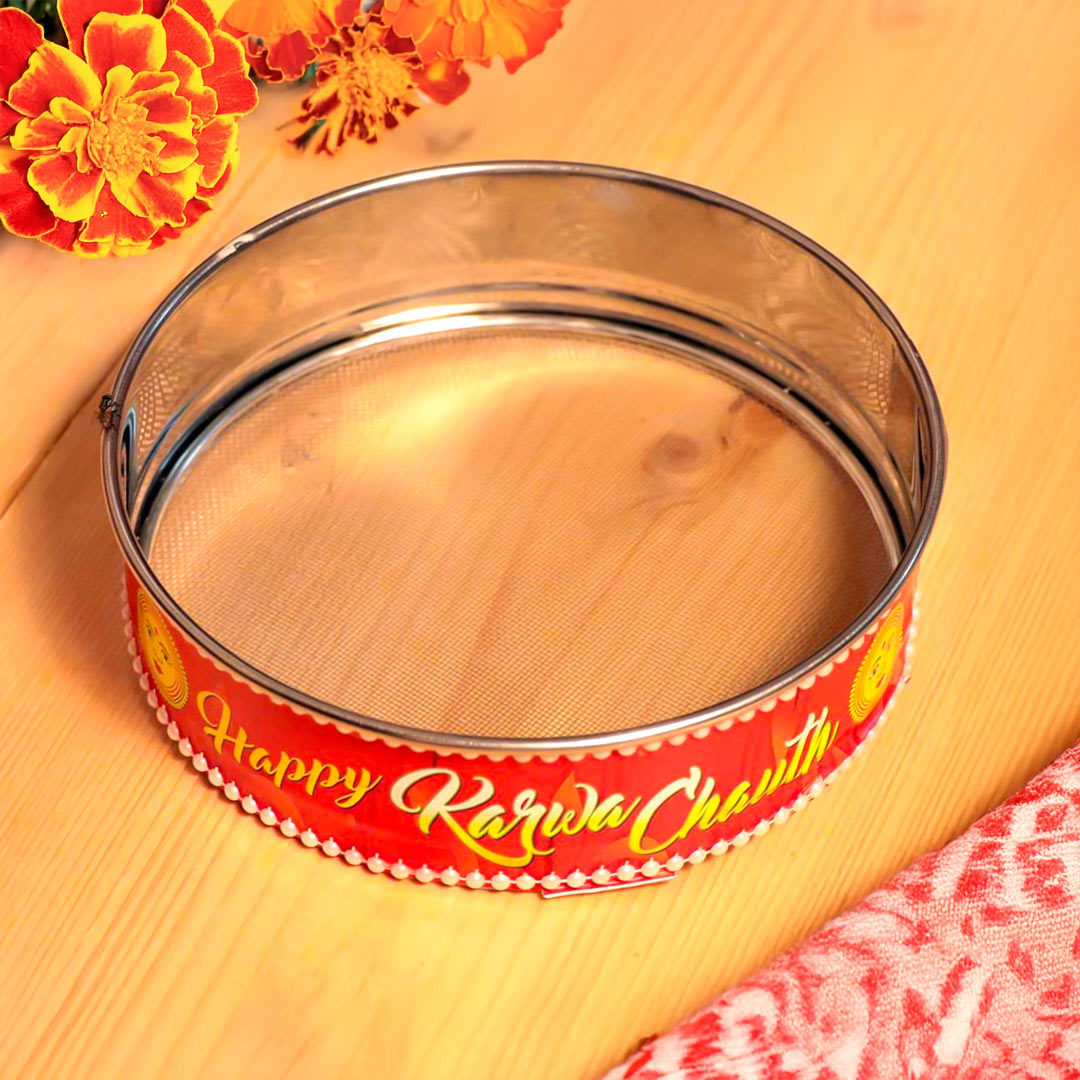 Personalized Karwa Chauth Pooja Set with Music & Light Thali | Love Craft Gifts