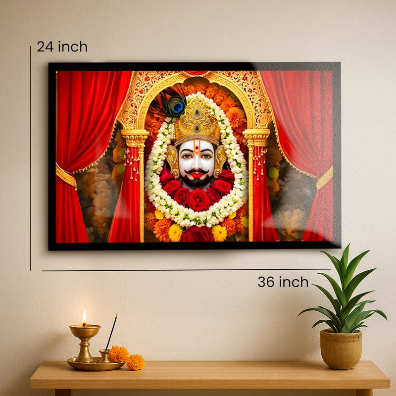 Khatu Shyam Ji Wall Frame | 24×36"