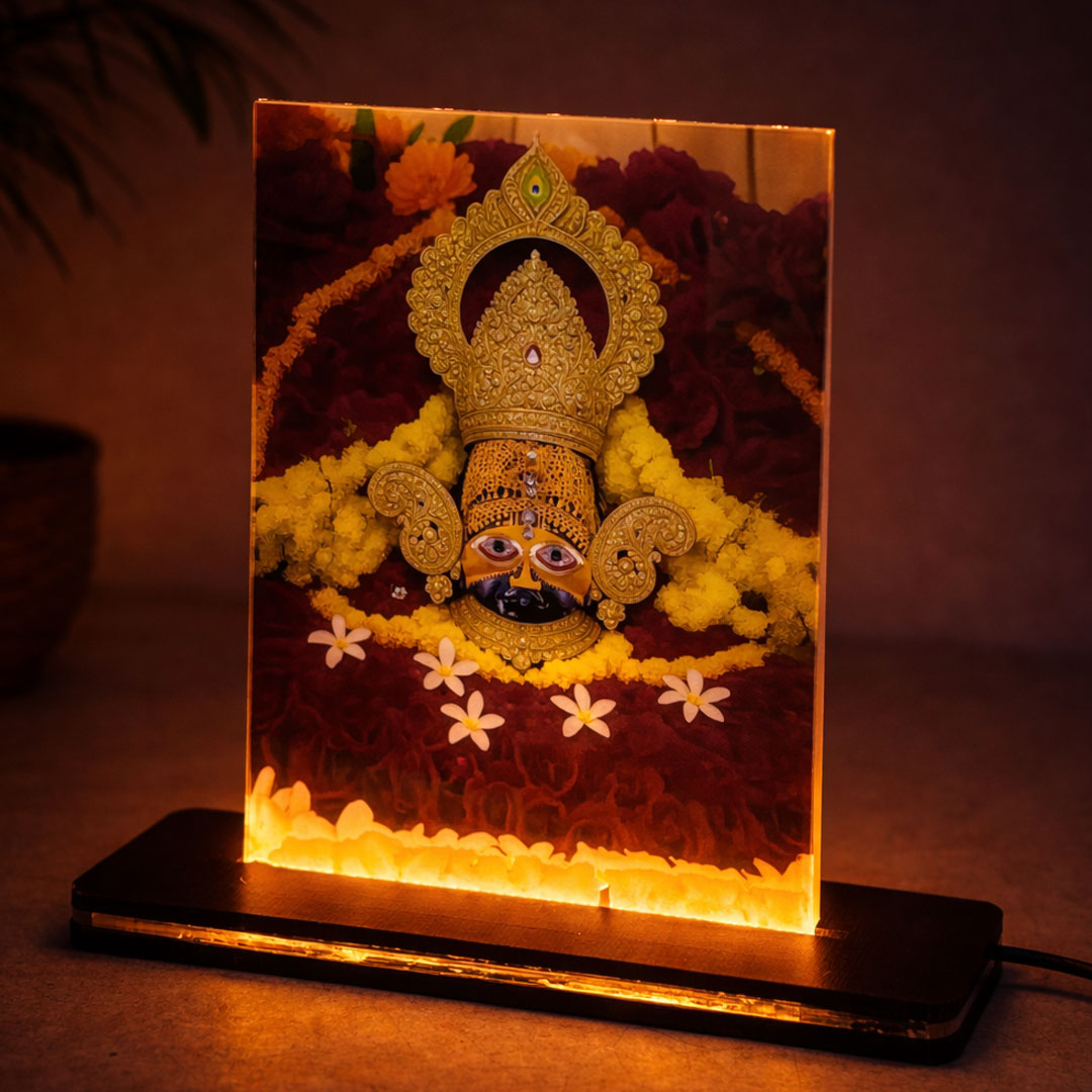 Personalized Khatu Shyam Ji Acrylic LED Lamp (6×8 Inch) | Love Craft Gifts