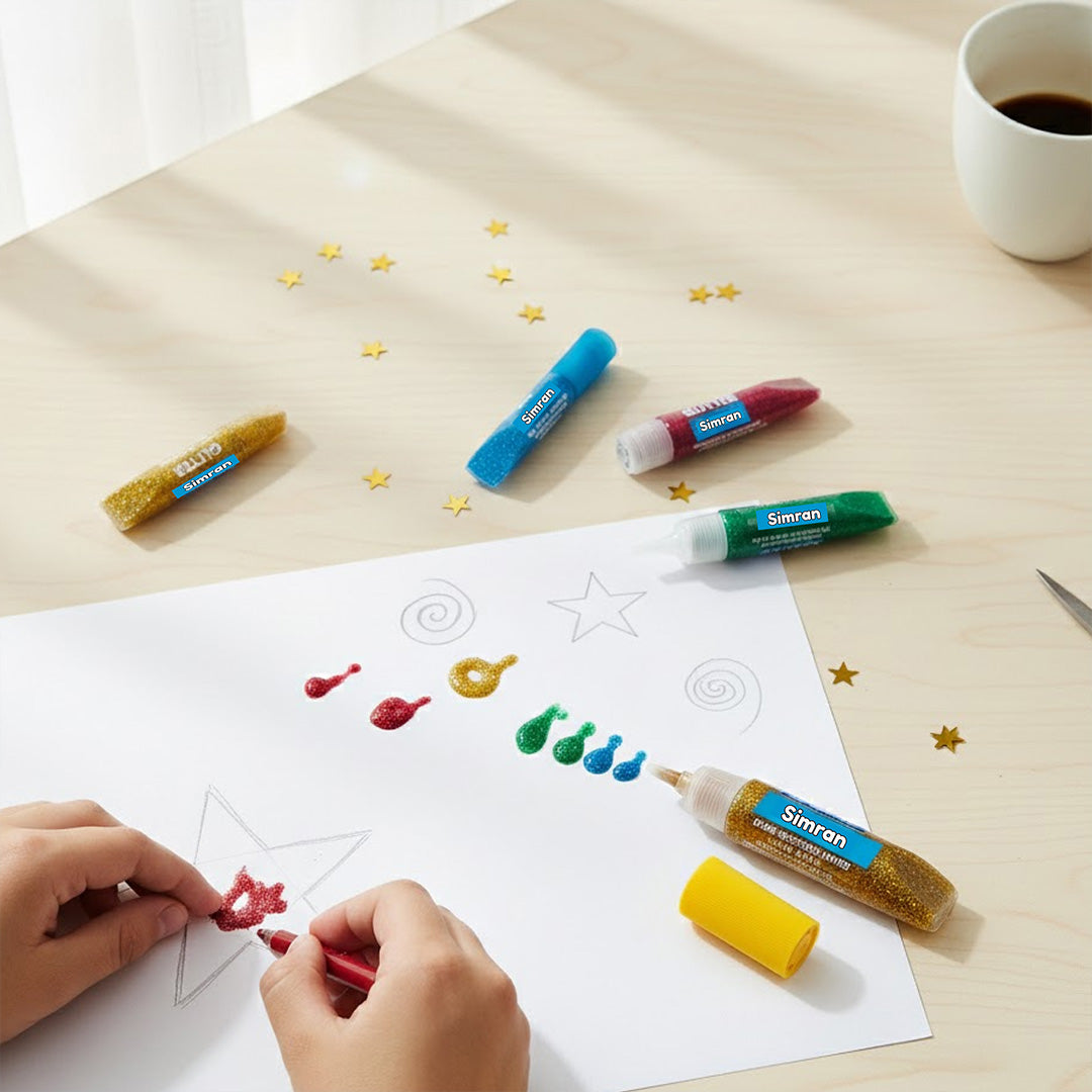 Personalized DOMS Glitter Colour Set (6 Shades, 5.5 ml Each) | Love Craft Gifts