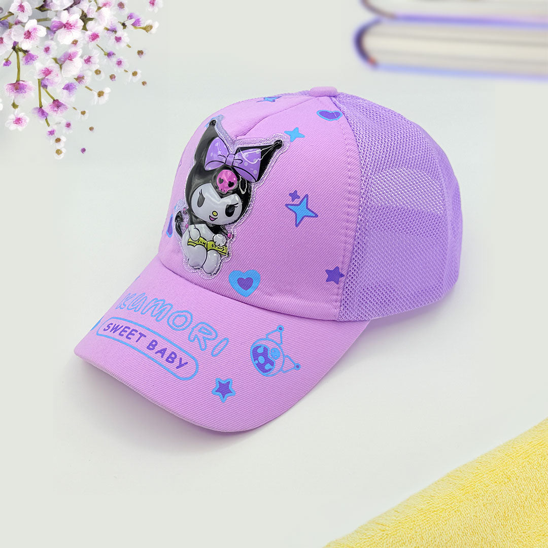 Cute Kids Cartoon Character Mesh Cap – Kuromi, Melody, Cinnamoroll (Adjustable & Breathable) | Love Craft Gifts