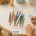 Personalized 18 Colour Pencil Set with Custom Name – Premium Kids Coloring Kit Gift for Children (18 Pencils) | Love Craft Gifts™
