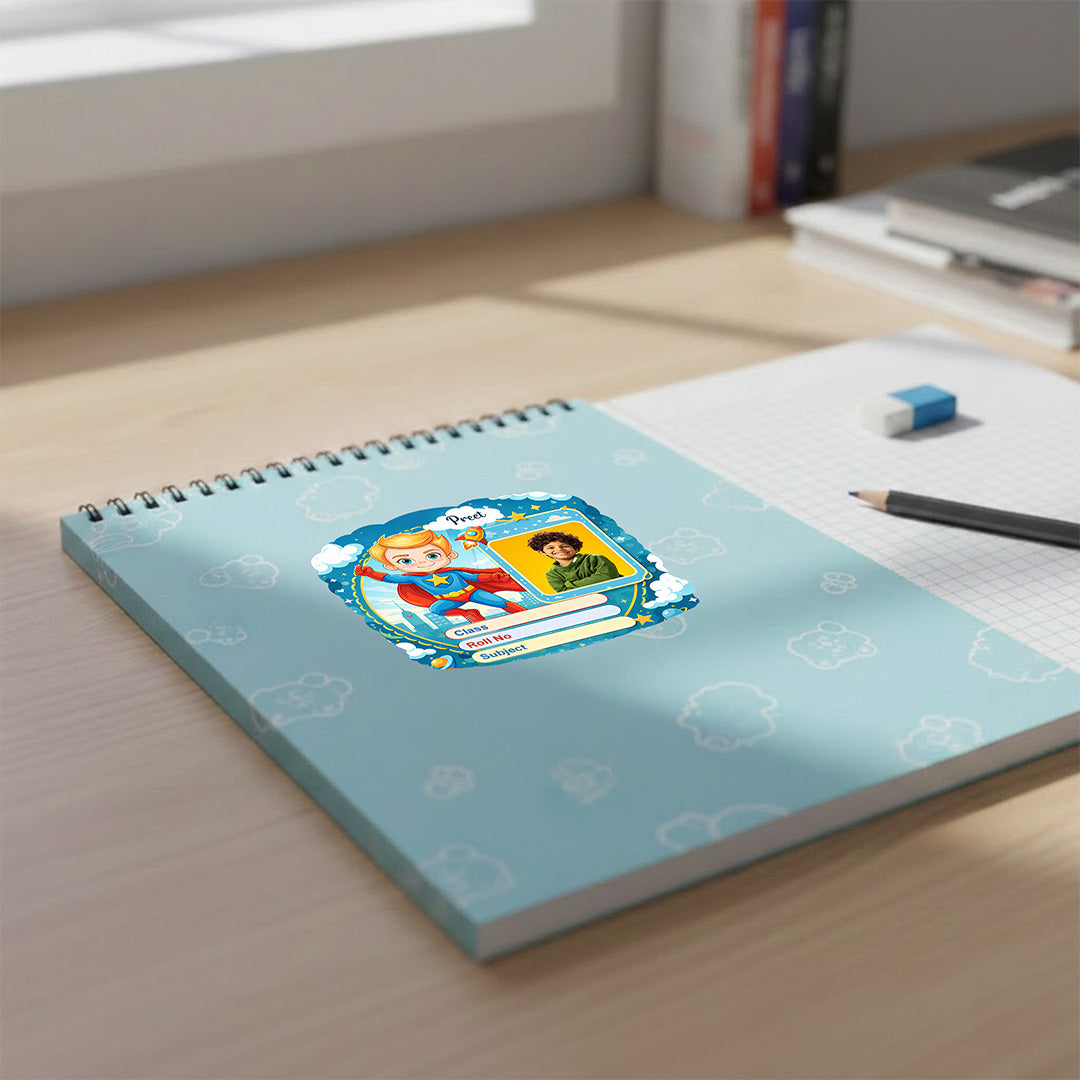 Personalized Superhero Kids Name Slips (2x3 Inch, 28 Stickers) – Custom Name & Photo School Labels | Love Craft Gifts