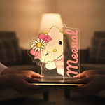 Personalized Kitty Character Name LED Lamp for Kids (5×6 Inch) | Love Craft Gifts