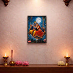 Radha Krishna Romantic Moonlight Wall Frame – Divine Love Spiritual Wall Art | Love Craft Gifts