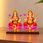 Lakshmi Ganesha Puja Décor Plaque | Divine Home Temple Decoration for Diwali & Festive Celebrations | 6x7" | Love Craft Gifts™