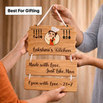 Personalized Mom Kitchen Wooden Wall Hanging (9x12 Inch) – Custom Name Kitchen Decor | Love Craft Gifts