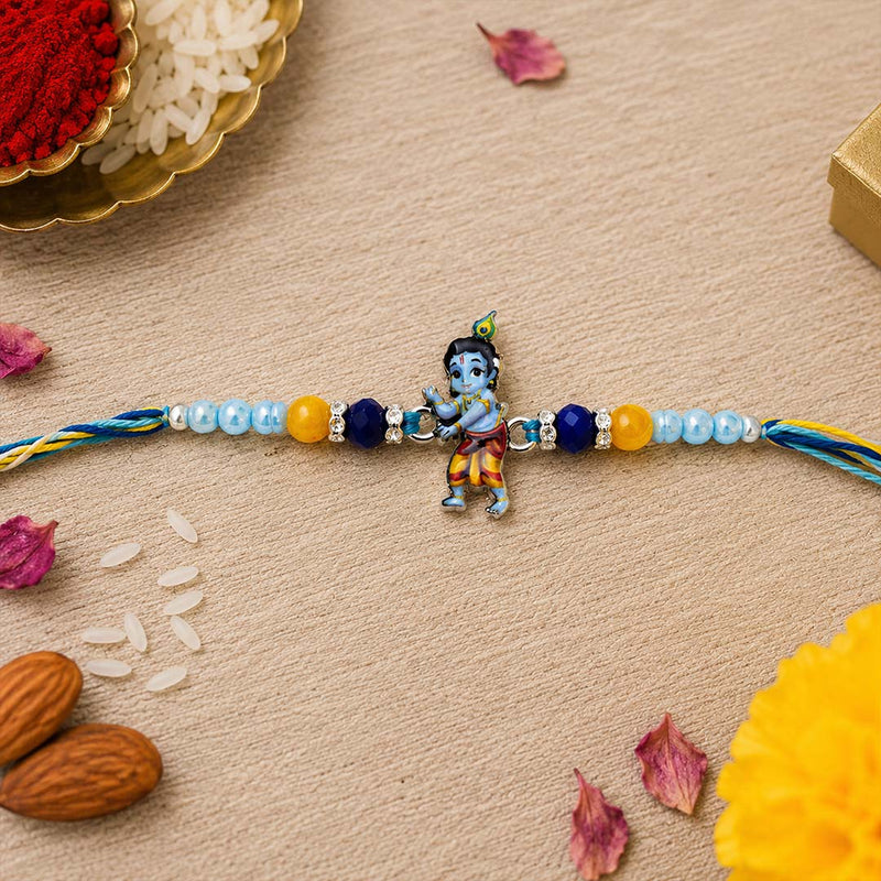 Little Krishna Kids Rakhi Premium Bal Krishna Designer Rakhi for Brother Raksha Bandhan Gift | Love Craft Gifts™