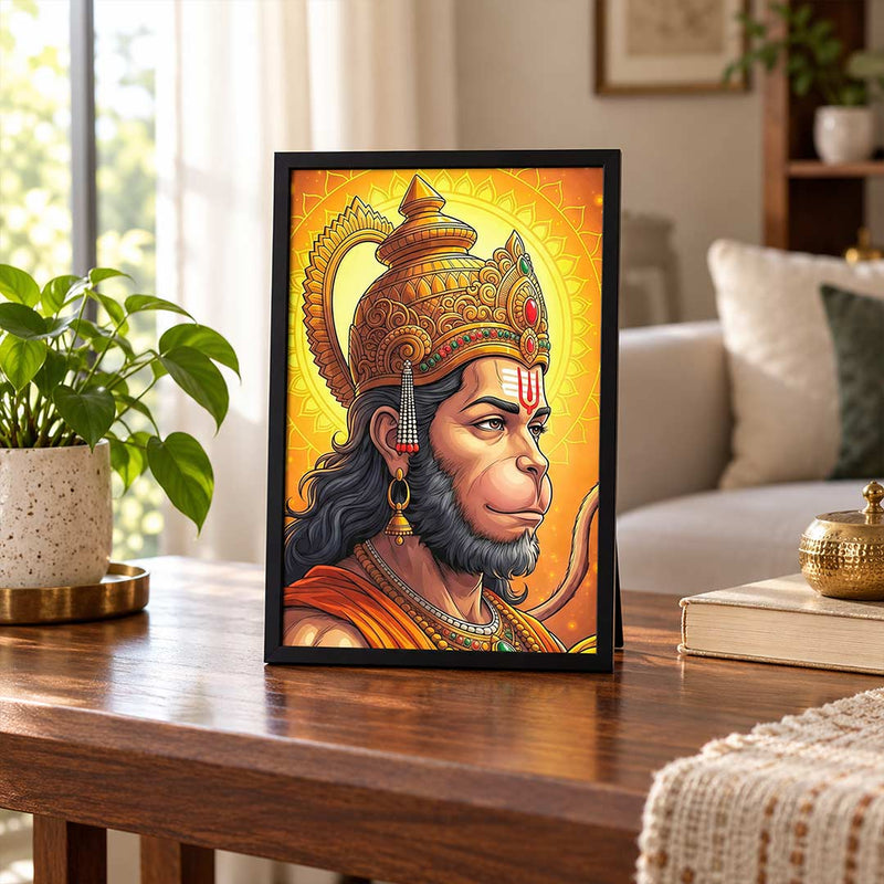 Lord Hanuman Devotional Wall Frame | Spiritual Home Décor | Love Craft Gifts™
