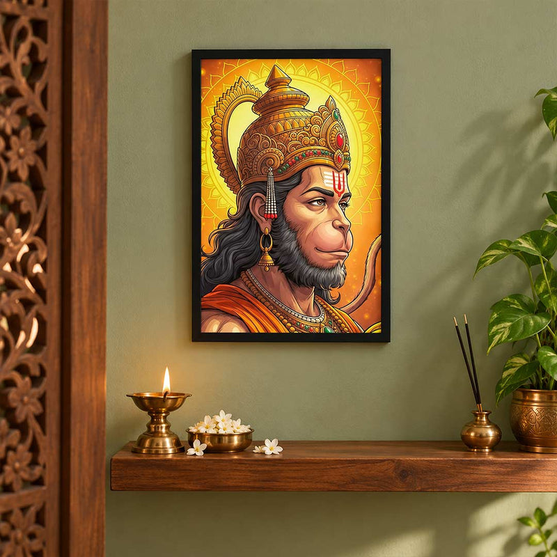 Lord Hanuman Wall Décor | Traditional Spiritual Artwork | Love Craft Gifts™