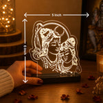 Shiv Parvati LED Car Dashboard Lamp – Premium Acrylic Mahadev Parvati Dashboard Light for Car Interior, Home Temple Decor & Spiritual Gift | LoveCraftGifts™