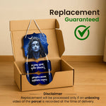 Mahadev Wooden Wall Hanging | Om Tryambakam Mantra | 9×14 inch | MDF Spiritual Wall Decor – Love Craft Gifts