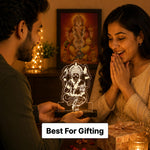 Lord Ganesha LED Car Dashboard Lamp – Premium Acrylic Ganpati Bappa Dashboard Light for Car Interior, Home Temple Decor & Spiritual Gift | LoveCraftGifts™