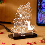Shiv Parivar LED Acrylic Lamp – Lord Shiva & Ganesha Divine Night Light for Home Temple, Spiritual Decor & Religious Gift | LoveCraftGifts™
