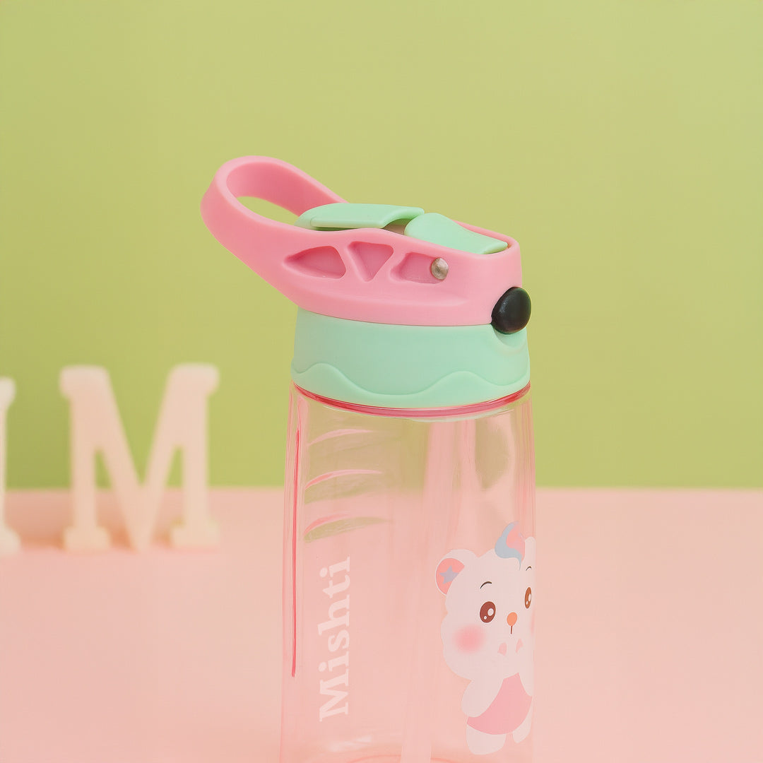 Love Air Personalized Kids Water Bottle | 250ml | Cute Bear Design | BPA-Free Sipper with Straw Lid | Love Craft Gifts