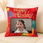 Personalized Happy Birthday Cushion with Custom Photo | Love Craft Gifts