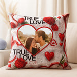 True Love Personalized Photo Cushion (10x10) | Love Craft Gifts