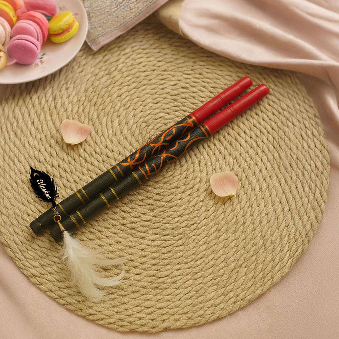 Personalized Dandiya Sticks with Name Engraving – Navratri & Garba Special | Love Craft Gifts