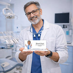Personalized Acrylic Dentist Desk Name Plate | Custom Dental Clinic Table Name Sign Gift for Dentists & Professionals - 7x3" | Love Craft Gifts™