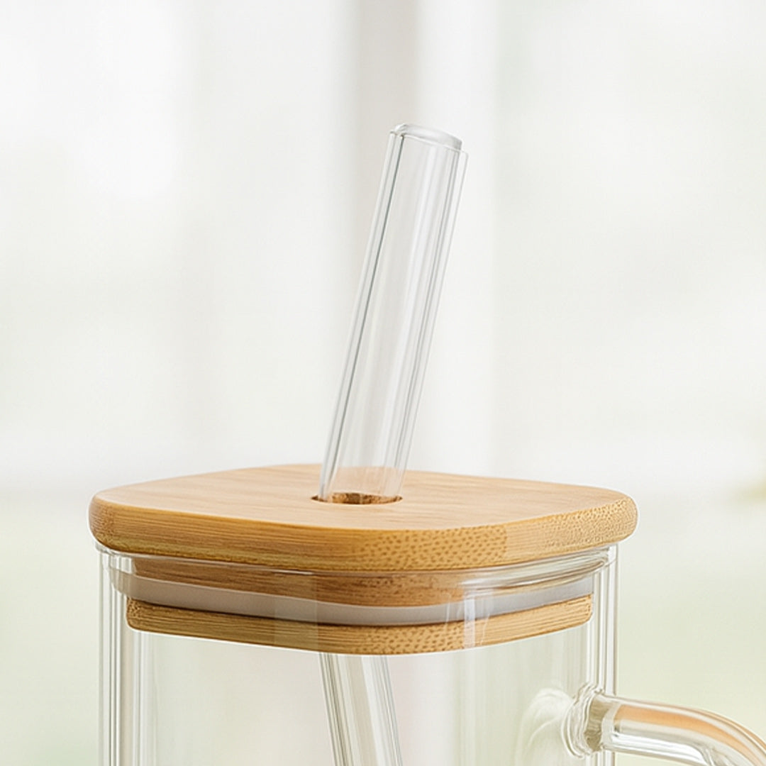 Glass Sipper Bottle with Straw – Personalized Name Design | Love Craft Gifts