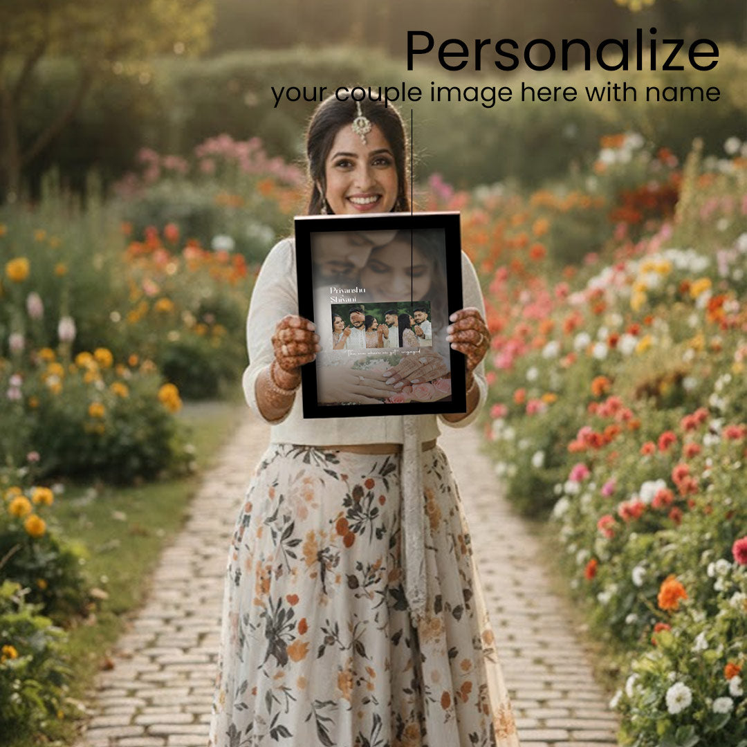 Personalized Engagement Memory Frame for Couples | Love Craft Gifts