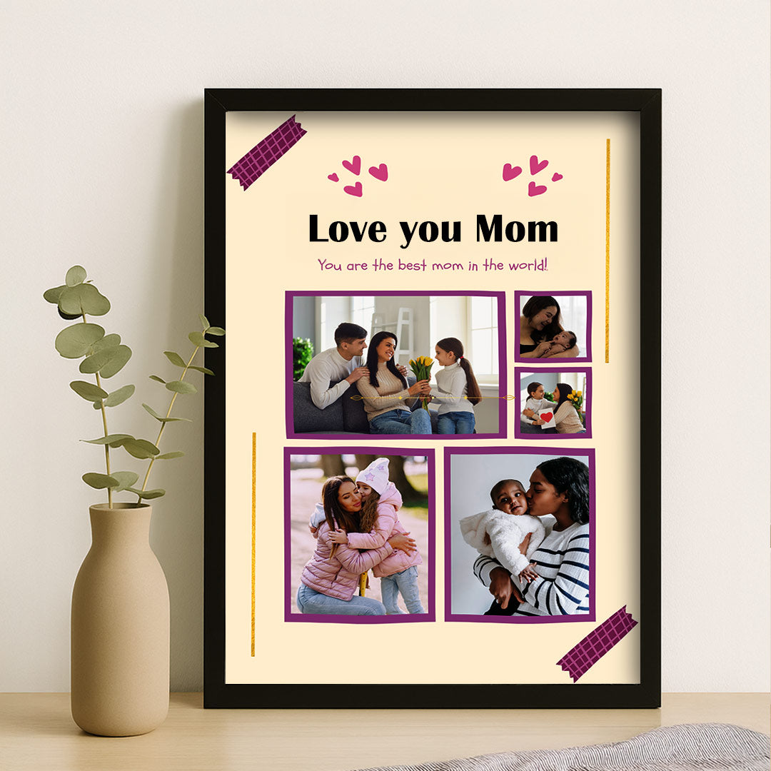 Love You Mom Photo Collage Frame – Custom Mother’s Day Gift | Love Craft Gifts