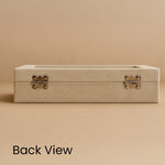 Personalized Beige Velvet Jewellery Organizer Box with Jewellery (According to Availability)| Love Craft Gifts