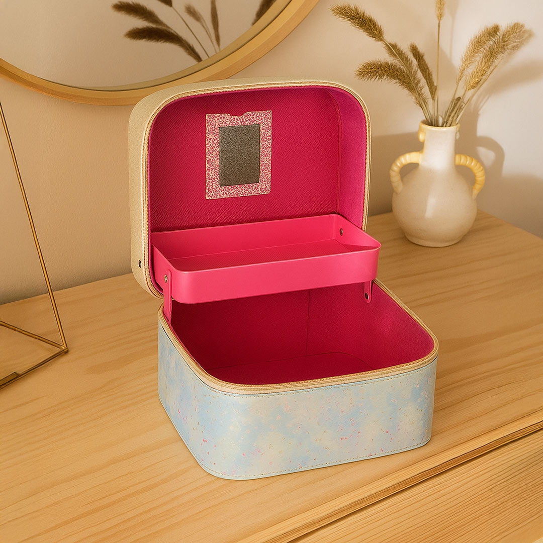 Personalized Blue & Beige Jewellery Storage Box | Love Craft Gifts